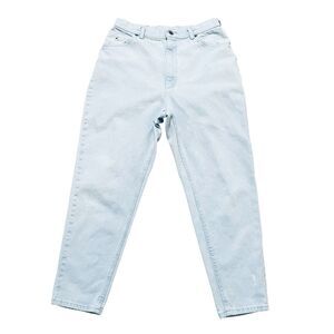 Vintage 80s Lee Denim Jeans Light Wash 32.5 x 30.25 High Rise USA Union Made